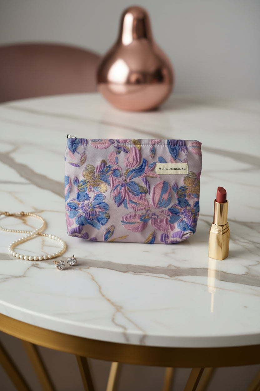 Botanical Makeup Bags & Pouches - Gilded Iris