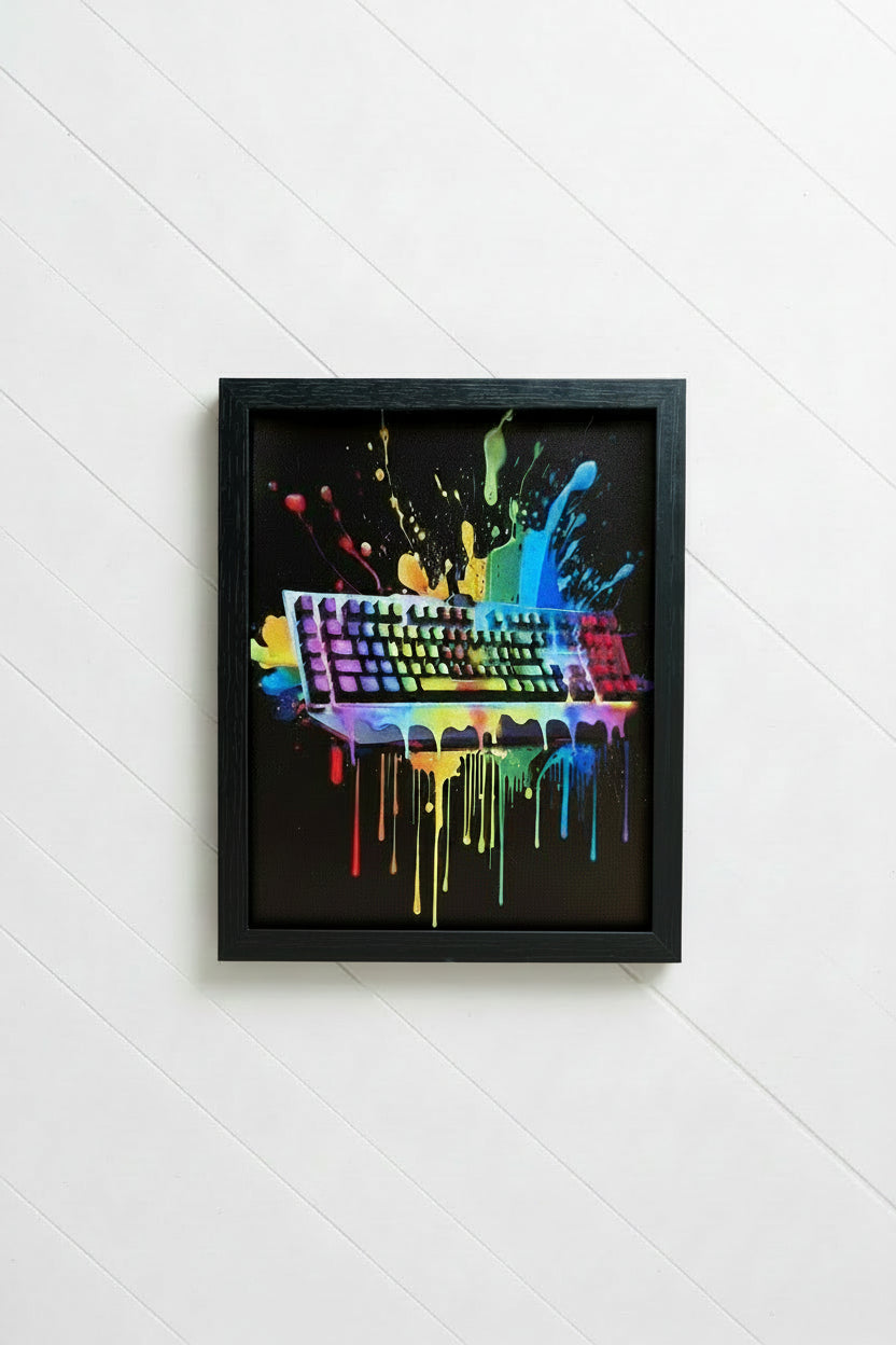 RGB Meltdown — Gaming Keyboard Art Print