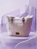 The Garden Party Tote — Ivory Lace Handbag