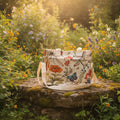 The Cottage Garden Tote — Botanical & Dragonfly Print