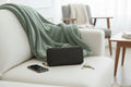 Midnight Black Embossed Zip-Around Wallet