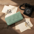 Sage Garden Embossed Zip-Around Wallet