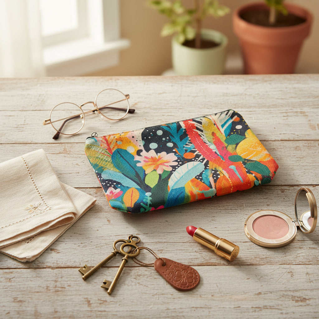 Botanical Makeup Bags & Pouches - Electric Jungle