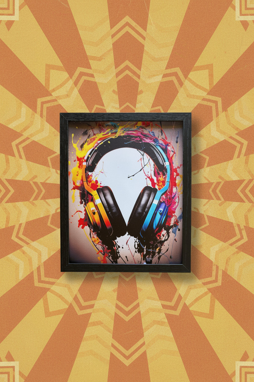 Sound Burst — Headphones Art Print