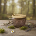 Mug with Lid & Spoon - Smokey Mauve