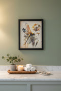 Watercolor Dragonfly & Dandelion