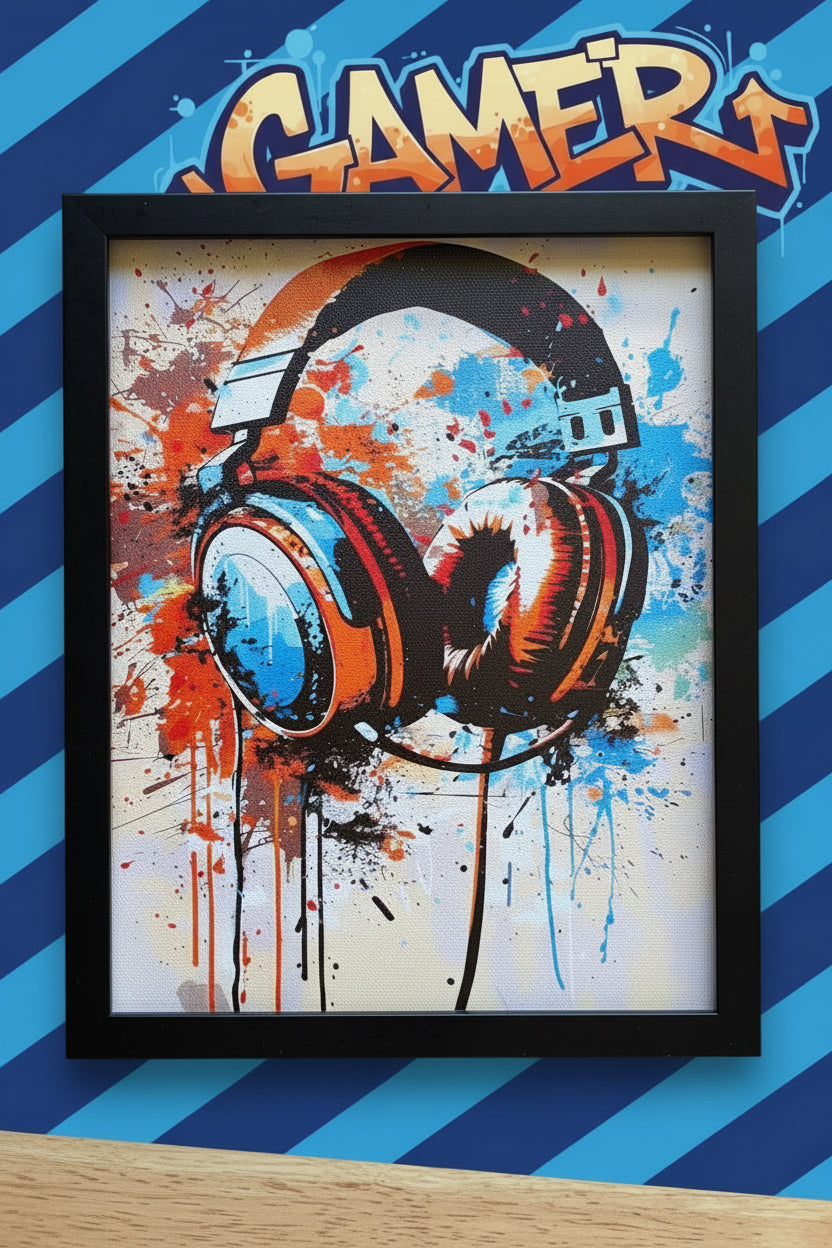 Gamer Headset — Graffiti Street Art Print