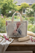 Botanical Corduroy Tote Bag - Ink Wash Floral